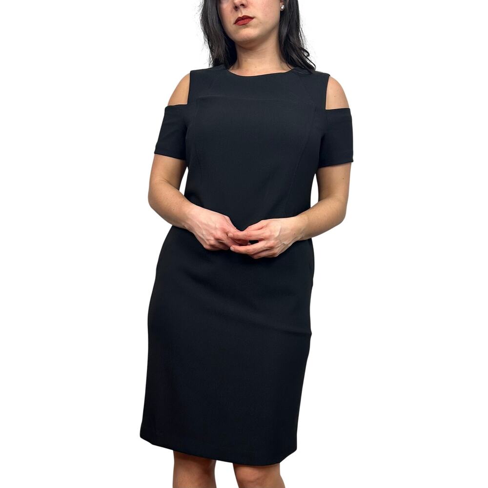Chico's Black Cold Shoulder Sheath Dress